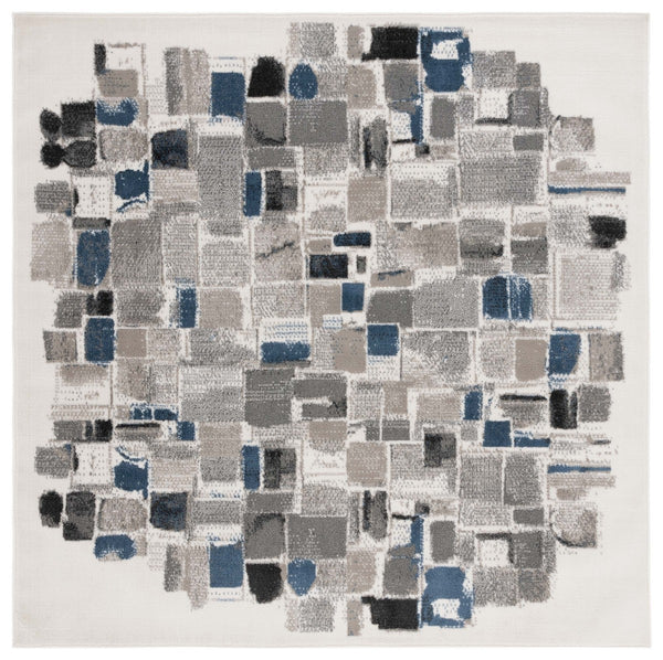 Safavieh Pyramid 229 Power Loomed  Rug X23 Ivory / Grey Navy PYR229A-7R