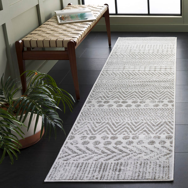 Safavieh Pyramid Geometric Area Rug - Luxurious Softness And Modern Design For Stylish Living Spaces Ivory ,Grey 52% Polypropylene,24% Jute,11% Polyester,13% Latex Pyr230a-7