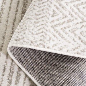 Safavieh Pyramid Geometric Area Rug - Luxurious Softness And Modern Design For Stylish Living Spaces Ivory ,Grey 52% Polypropylene,24% Jute,11% Polyester,13% Latex Pyr230a-7