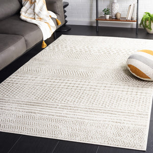 Safavieh Pyramid 230 Power Loomed 52% Polypropylene, 24% Jute, 11% Polyester, 13% Latex Rug Ivory / Grey PYR230A-9