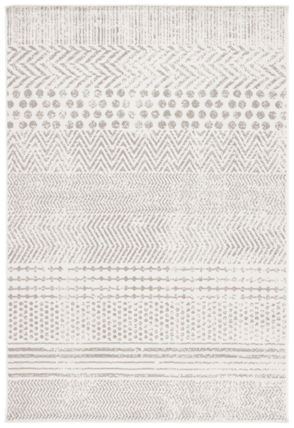 Safavieh Pyramid 230 Power Loomed Rug Ivory / Grey 5'-3" x 7'-8"