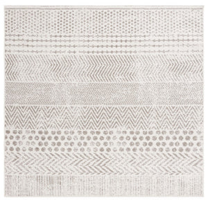 Safavieh Pyramid Geometric Area Rug - Luxurious Softness And Modern Design For Stylish Living Spaces Ivory ,Grey 52% Polypropylene,24% Jute,11% Polyester,13% Latex Pyr230a-7