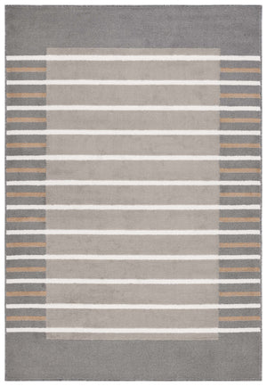 Safavieh Pyramid 232 Power Loomed 52% Polypropylene, 24% Jute, 11% Polyester, 13% Latex Rug Grey / Ivory Gold PYR232F-5