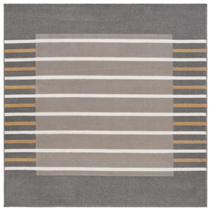 Safavieh Pyramid 232 Power Loomed 52% Polypropylene, 24% Jute, 11% Polyester, 13% Latex Rug Grey / Ivory Gold PYR232F-7SQ