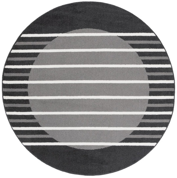 Safavieh Pyramid 232 PYR232 Power Loomed Modern Rug Grey / Ivory Black PYR232H-7R