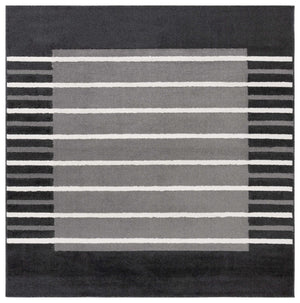Safavieh Pyramid 232 PYR232 Power Loomed Modern Rug Grey / Ivory Black PYR232H-7SQ