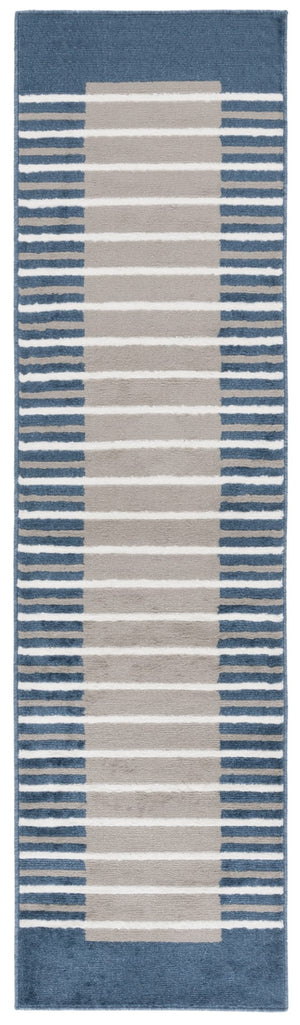 Safavieh Pyramid 232 PYR232 Power Loomed Modern Rug Grey / Ivory Navy PYR232N-7SQ