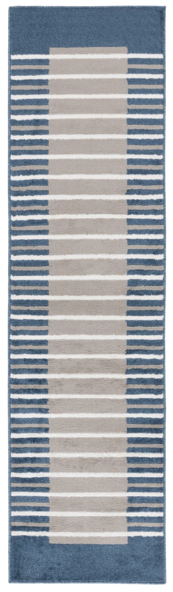 Safavieh Pyramid 232 PYR232 Power Loomed Modern Rug Grey / Ivory Navy PYR232N-7SQ