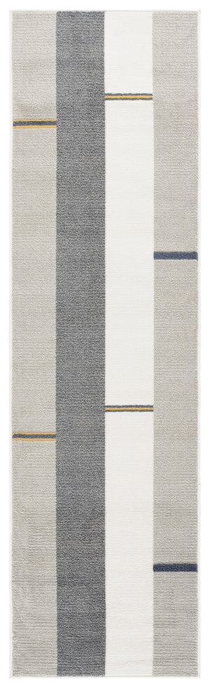 Safavieh Pyramid Sophisticated Area Rug With Grey, Ivory, And Navy Accents For Elegant Hallway Décor Grey ,Ivory Navy 52% Polypropylene,24% Jute,11% Polyester,13% Latex Pyr234a-7