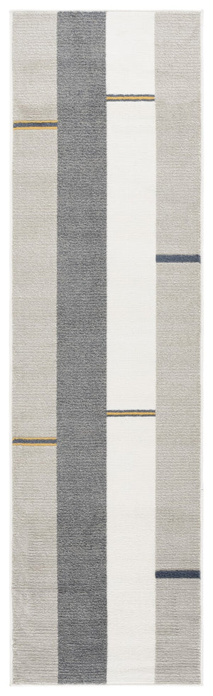 Safavieh Pyramid Contemporary Power Loomed Rug - Stylish, Durable Design For Hallways And Entryways Grey ,Ivory Navy 52% Polypropylene,24% Jute,11% Polyester,13% Latex Pyr234a-29