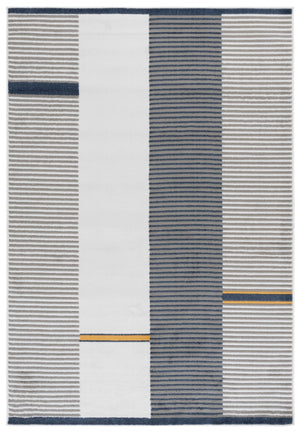 Safavieh Pyramid Contemporary Power Loomed Rug - Stylish, Durable Design For Hallways And Entryways Grey ,Ivory Navy 52% Polypropylene,24% Jute,11% Polyester,13% Latex Pyr234a-29