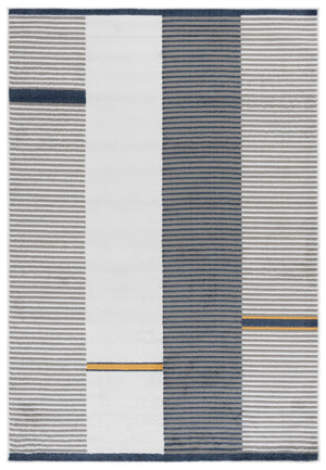 Safavieh Pyramid Sophisticated Area Rug With Grey, Ivory, And Navy Accents For Elegant Hallway Décor Grey ,Ivory Navy 52% Polypropylene,24% Jute,11% Polyester,13% Latex Pyr234a-7