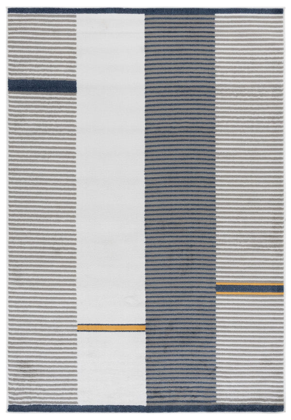 Safavieh Pyramid Sophisticated Area Rug With Grey, Ivory, And Navy Accents For Elegant Hallway Décor Grey ,Ivory Navy 52% Polypropylene,24% Jute,11% Polyester,13% Latex Pyr234a-7