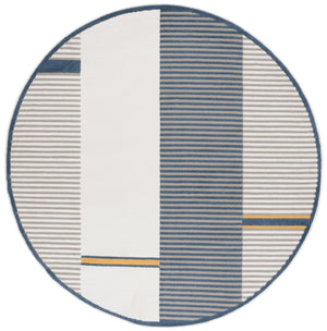 Safavieh Pyramid Sophisticated Area Rug With Grey, Ivory, And Navy Accents For Elegant Hallway Décor Grey ,Ivory Navy 52% Polypropylene,24% Jute,11% Polyester,13% Latex Pyr234a-7