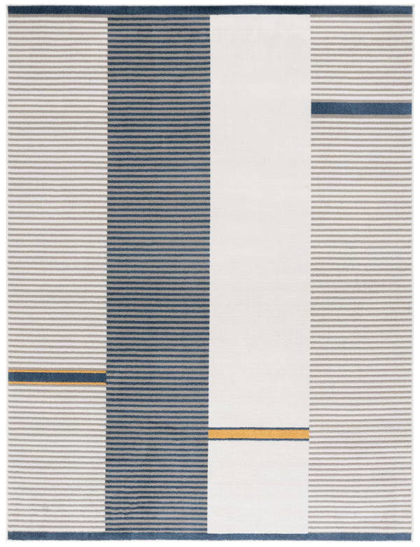 Safavieh Pyramid Sophisticated Area Rug With Grey, Ivory, And Navy Accents For Elegant Hallway Décor Grey ,Ivory Navy 52% Polypropylene,24% Jute,11% Polyester,13% Latex Pyr234a-7