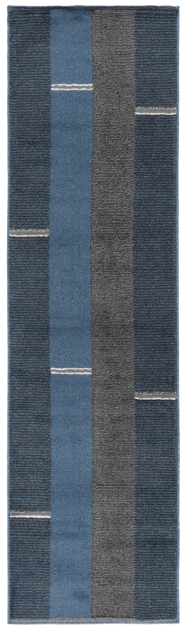 Safavieh Pyramid Sophisticated Area Rug With Grey, Ivory, And Navy Accents For Elegant Hallway Décor Navy ,Grey Black Polypropylene Pyr234n-8