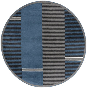 Safavieh Pyramid Sophisticated Area Rug With Grey, Ivory, And Navy Accents For Elegant Hallway Décor Navy ,Grey Black Polypropylene Pyr234n-8
