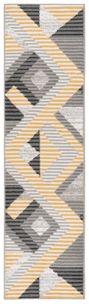 Safavieh Pyramid 240 PYR240 Power Loomed Modern Rug Grey / Ivory Gold PYR240F-7SQ