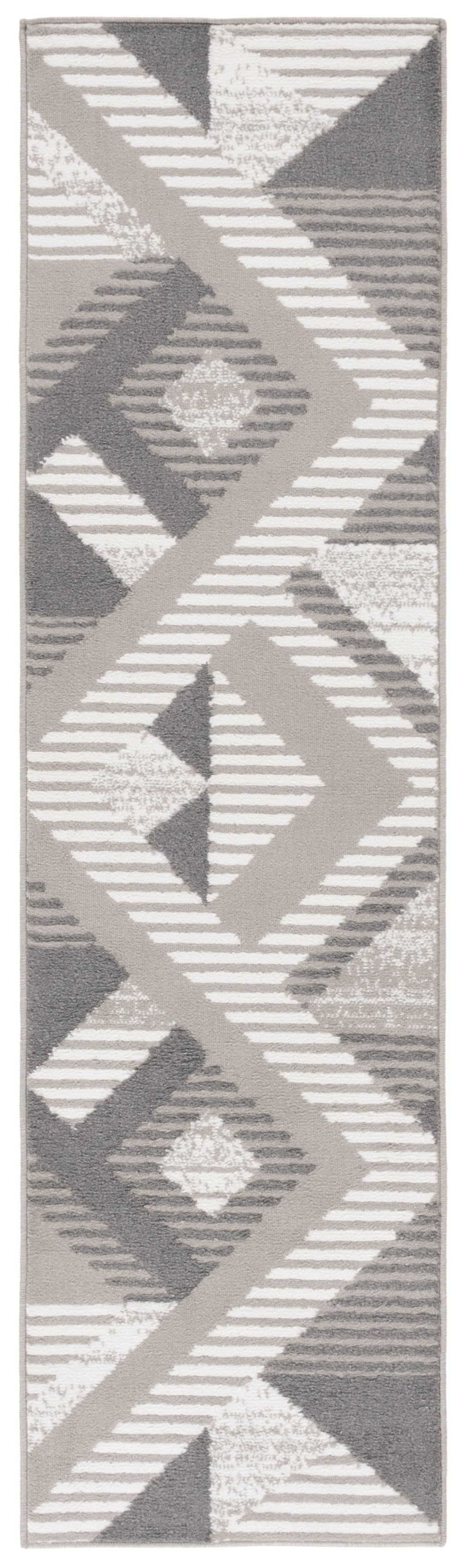 Safavieh Pyramid Luxurious 9' X 12' Area Rug - Modern Grey And Ivory Design For Elegant Home Décor Grey ,Ivory Polypropylene Pyr240h-8