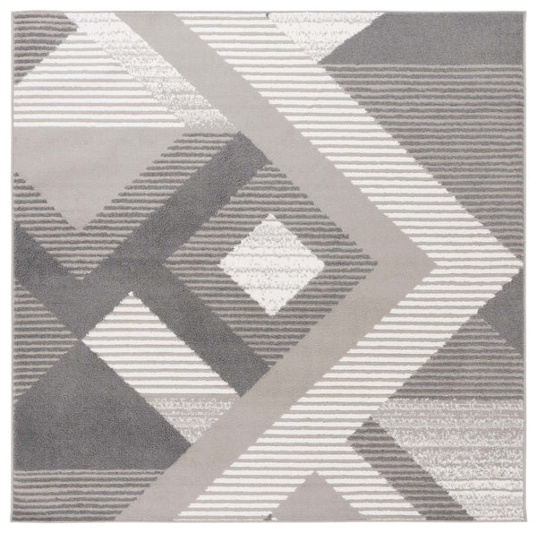 Safavieh Pyramid 240 PYR240 Power Loomed Modern Rug Grey / Ivory PYR240H-7SQ