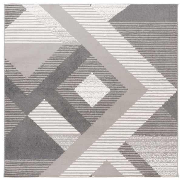Safavieh Pyramid Luxurious 9' X 12' Area Rug - Modern Grey And Ivory Design For Elegant Home Décor Grey ,Ivory Polypropylene Pyr240h-8