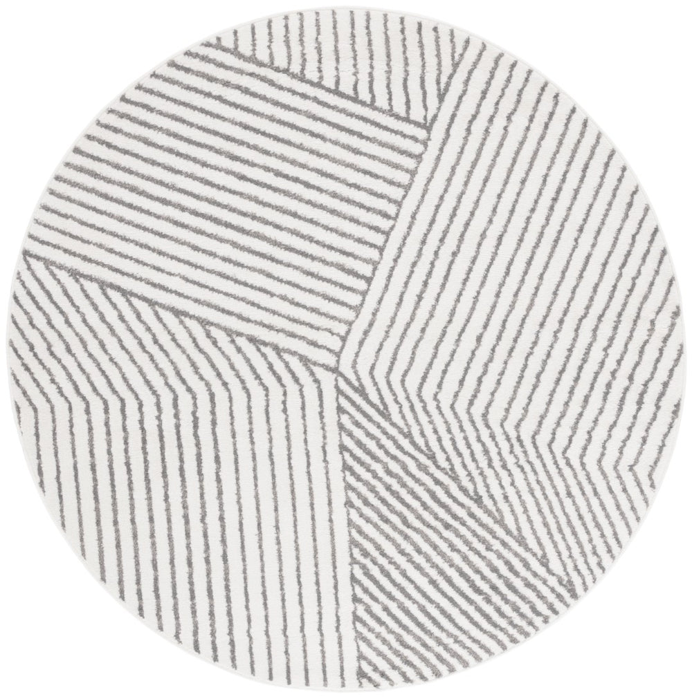 Safavieh Pyramid 241 PYR241 Power Loomed Modern Rug Ivory / Grey PYR241A-7SQ