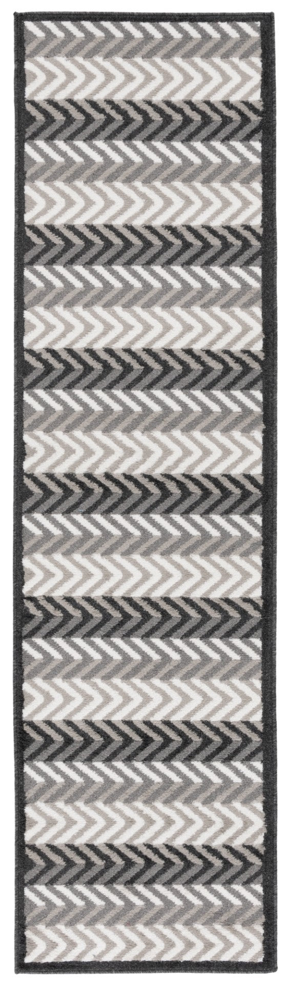 Safavieh Pyramid 247 PYR247 Power Loomed Modern Rug Grey / Ivory Black PYR247F-7SQ