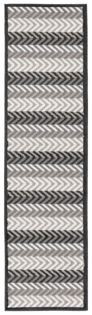 Safavieh Pyramid 247 PYR247 Power Loomed Modern Rug Grey / Ivory Black PYR247F-7SQ