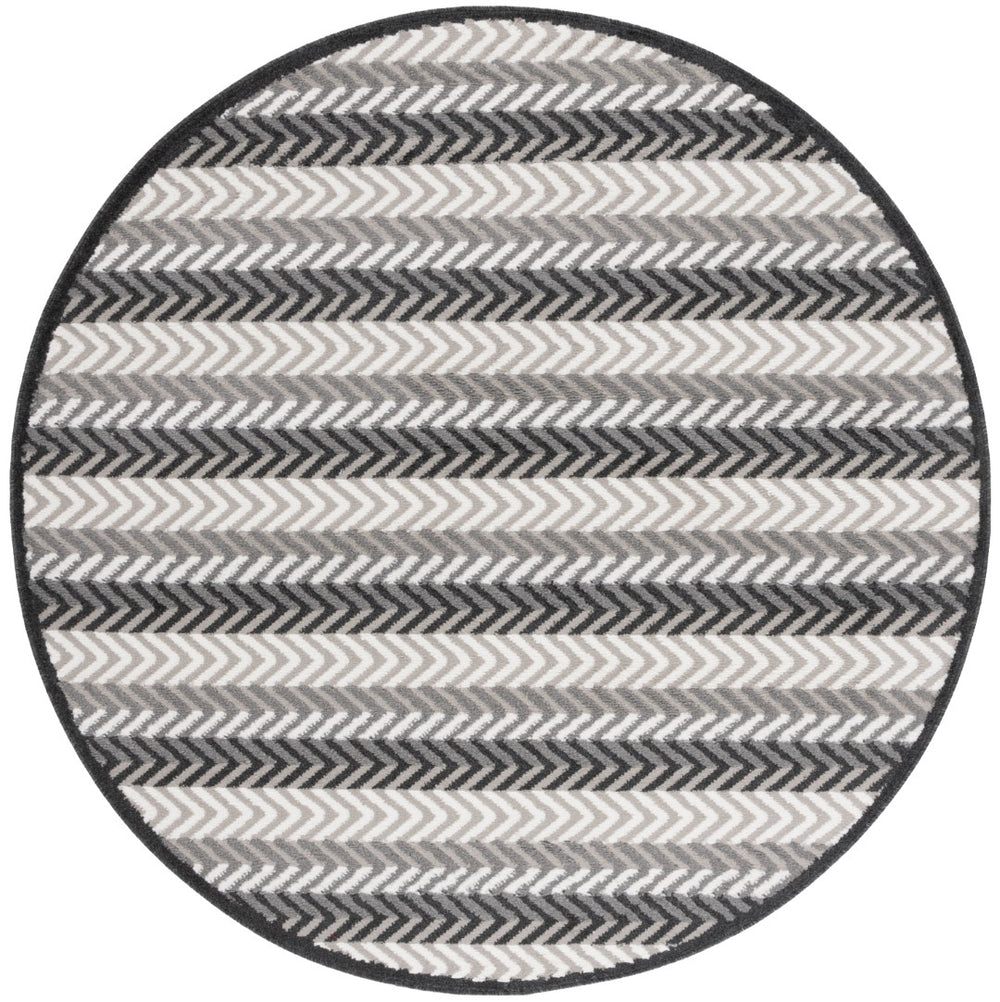Safavieh Pyramid 247 PYR247 Power Loomed Modern Rug Grey / Ivory Black PYR247F-7SQ