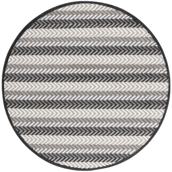 Safavieh Pyramid 247 PYR247 Power Loomed Modern Rug Grey / Ivory Black PYR247F-7R