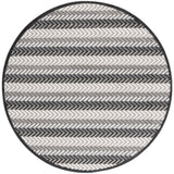 Safavieh Pyramid 247 PYR247 Power Loomed Modern Rug Grey / Ivory Black PYR247F-7R