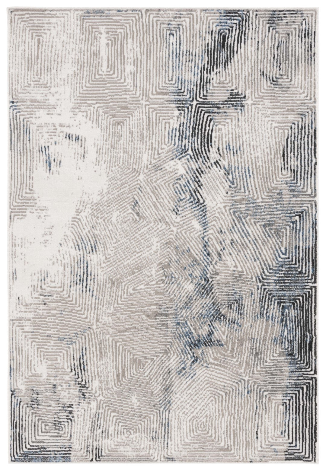 Pyramid Modern Power Loomed Area Rug - Stylish Polypropylene Design fo