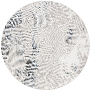 Safavieh Pyramid 249 PYR249 Power Loomed Modern Rug Ivory Grey / Navy PYR249A-7R