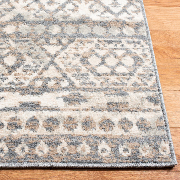 Safavieh Pyramid Exquisite Area Rug - Elegant Ivory And Charcoal Design With Intricate Patterns For Home Decor Ivory ,Charcoal 52% Polypropylene,24% Jute,11% Polyester,13% Latex Pyr260a-25