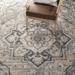 Safavieh Pyramid Timeless Elegance Area Rug - Luxurious Traditional Design For Classic And Modern Homes Ivory ,Grey 52% Polypropylene,24% Jute,11% Polyester,13% Latex Pyr268a-5sq