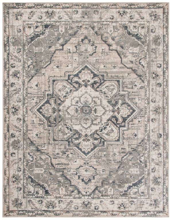 Safavieh Pyramid Timeless Elegance Area Rug - Luxurious Traditional Design For Classic And Modern Homes Ivory ,Grey 52% Polypropylene,24% Jute,11% Polyester,13% Latex Pyr268a-5sq
