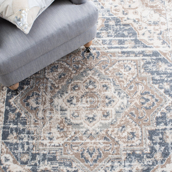 Safavieh Pyramid Timeless Elegance Area Rug - Luxurious Traditional Design For Classic And Modern Homes Ivory ,Beige 52% Polypropylene,24% Jute,11% Polyester,13% Latex Pyr268b-5sq