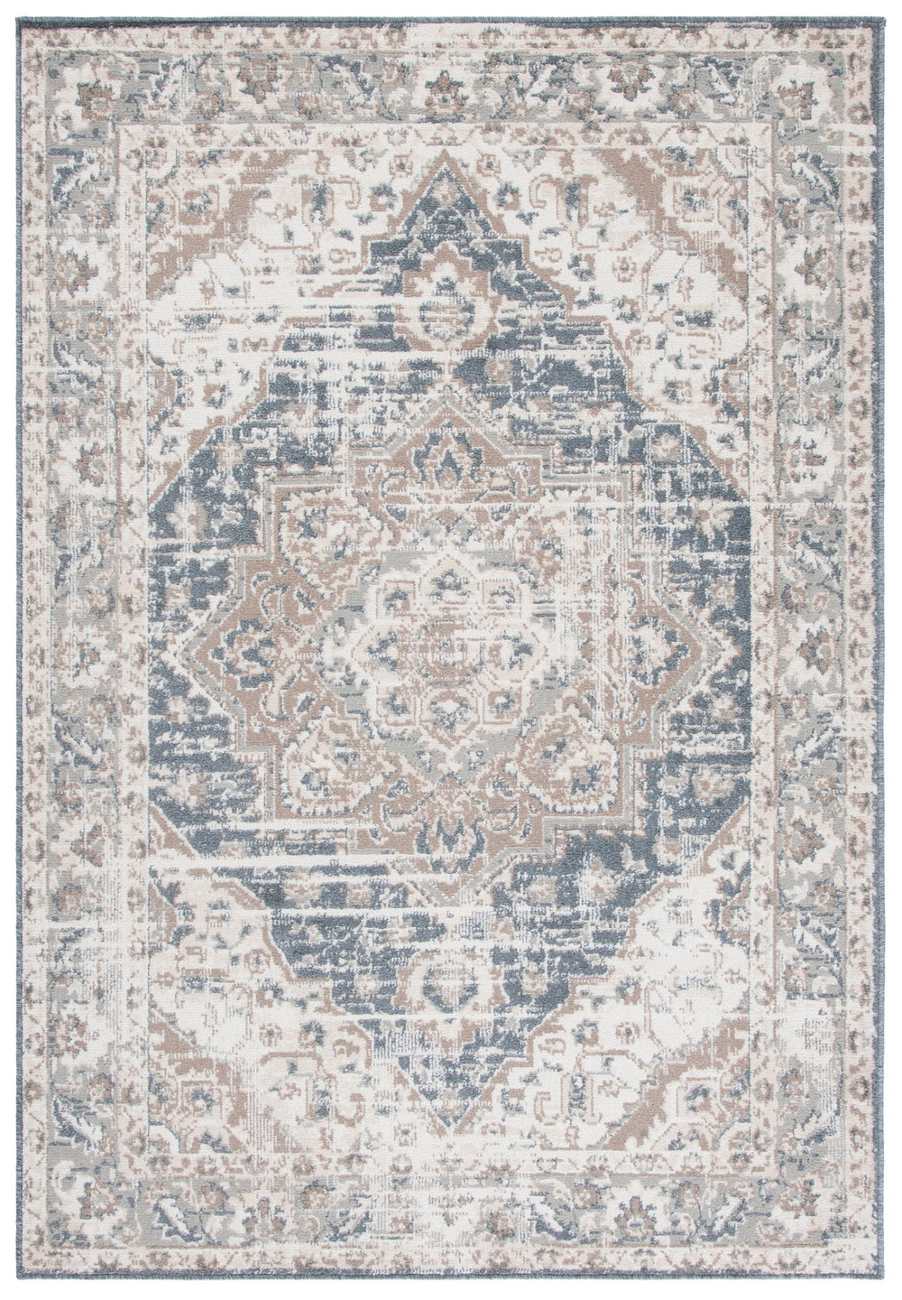 Safavieh Pyramid Timeless Elegance Area Rug - Luxurious Traditional Design For Classic And Modern Homes Ivory ,Beige 52% Polypropylene,24% Jute,11% Polyester,13% Latex Pyr268b-5sq