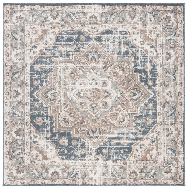 Safavieh Pyramid Timeless Elegance Area Rug - Luxurious Traditional Design For Classic And Modern Homes Ivory ,Beige 52% Polypropylene,24% Jute,11% Polyester,13% Latex Pyr268b-5sq