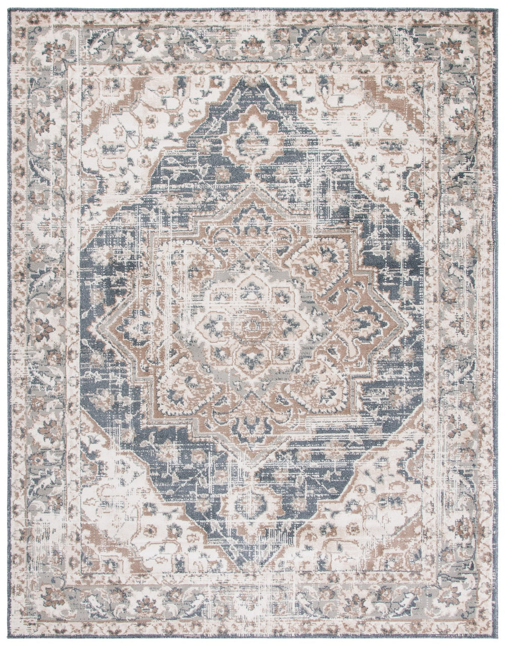 Safavieh Pyramid Timeless Elegance Area Rug - Luxurious Traditional Design For Classic And Modern Homes Ivory ,Beige 52% Polypropylene,24% Jute,11% Polyester,13% Latex Pyr268b-5sq