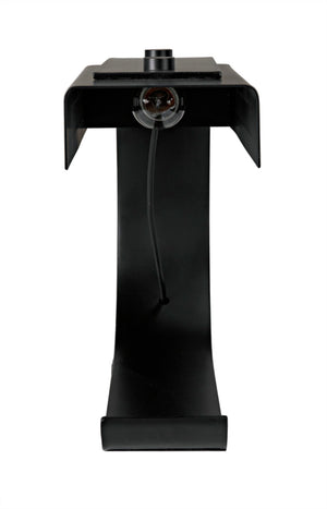 Noir Alfred Table Lamp - Sleek Black Metal Design for Modern Spaces, Ideal for Work, Reading & Accents PZ002MTB