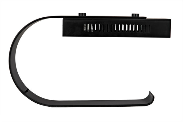 Noir Alfred Table Lamp - Sleek Black Metal Design for Modern Spaces, Ideal for Work, Reading & Accents PZ002MTB