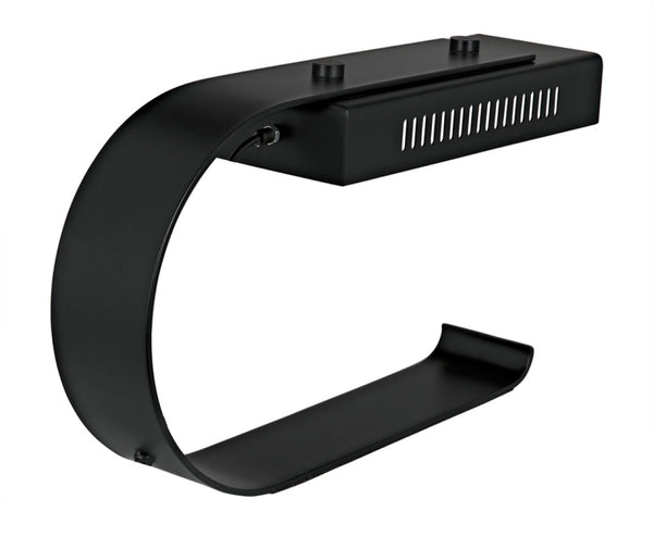 Noir Alfred Table Lamp - Sleek Black Metal Design for Modern Spaces, Ideal for Work, Reading & Accents PZ002MTB