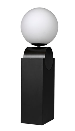 Noir Kate Table Lamp - Artisan-Crafted Black Metal with Antique Brass for Stylish Ambient Illumination PZ004MTB