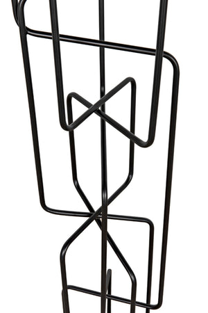 Noir Moriarty Floor Lamp - Artisan-Crafted Matte Black Iron for Elegant Ambient Lighting & Modern Style PZ005MTB