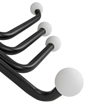 Noir Sweeny Sconce - Artisan Matte Black Wall Light for Industrial Elegance in Any Room Decor PZ006MTB