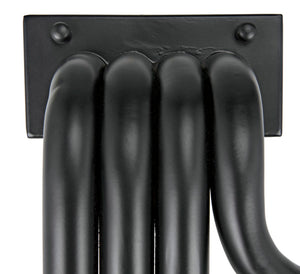 Noir Sweeny Sconce - Artisan Matte Black Wall Light for Industrial Elegance in Any Room Decor PZ006MTB