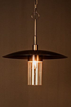 Noir Anton Pendant Light - Artisan-Crafted Aged Brass Fixture for Warm Illumination in Any Space PZ009AB