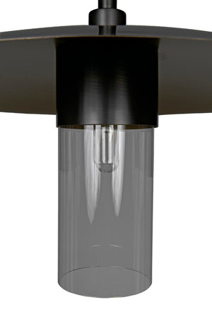 Noir Anton Pendant Light - Artisan-Crafted Aged Brass Fixture for Warm Illumination in Any Space PZ009AB