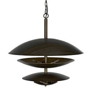 Noir Nora Chandelier - Artisan-Crafted Aged Brass Metal Fixture for Elegant Dining & Living Spaces PZ010AB